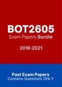 BOT2605 - Exam Questions PACK (2016-2021)
