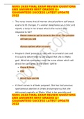 NURS 2633 FINAL EXAM REVIEW QUESTIONS AND ANSWERS BEST GRADED A&plus; GUARANTEED SUCCESS LATEST UPDATE 2022