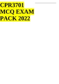 CPR3701 MCQ EXAM PACK 2022