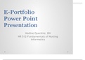 (SOLVED) NR 512 Week 3 Assignment: e-Portfolio Project PowerPoint Presentation  with eportfolio PPT guidelines and rubric.