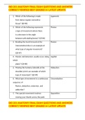 BIO 201 ANATOMY FINAL EXAM QUESTIONS AND ANSWERS CORRECT&sol;VERIFIED BEST GRADED A&plus; LATEST UPDATE