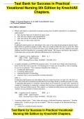 Test Bank for Success in Practical Vocational Nursing 9th Edition by Knecht  All Chapters&period;