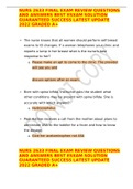 NURS 2633 FINAL EXAM REVIEW QUESTIONS AND ANSWERS BEST ESXAM SOLUTION GUARANTEED SUCCESS LATEST UPDATE 2022 GRADED A&plus;