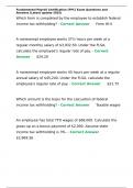 Fundamental Payroll Certification &lpar;FPC&rpar; Exam Questions and Answers &lpar;Latest update 2025&rpar;