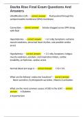 Davita Rise Final Exam Questions And Answers 