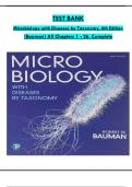 TEST BANK For Microbiology with Diseases by Taxonomy&comma; 6th Edition Robert W&period; Bauman All 1-17Chapters Covered &comma;Latest Edition ISBN&colon;9780134832302