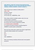 AMCA MEDICAL ASSISTANT CERTIFICATION EXAM 2024&sol;2025  NEWEST&excl;&excl;&excl; COMPLETE ACTUAL EXAM QUESTIONS AND CORRECT  ANSWERS &lpar;VERIFIED ANSWERS &rpar; ALREADY GRADED A&plus;&period;
