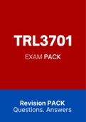 TRL3701 - EXAM PACK (2022)