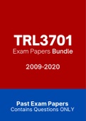 TRL3701 - Exam Questions PACK (2009-2020)