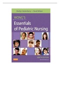 Test bank for Wong's  Essentials of Pediatric  Nursing 9th Edition  Marilyn J. Hockenberry