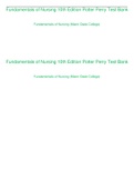 Fundamentals of Nursing 10th Edition Potter Perry Test Bank  Fundamentals of Nursing (Miami Dade College)