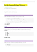 Sophia Human Biology Milestone 1 &period;