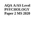 AQA A/AS Level PSYCHOLOGY Paper 2 MS 2020.