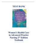 Test Bank Women’s Health Care in Advanced Practice Nursing 2nd Edition |Complete Guide A+