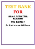 Test Bank For Basic Geriatric Nursing, 7th Edition by Patricia A. Williams