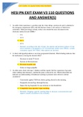 HESI V3 PN EXIT EXAM 110 QUESTIONS AND ANSWERS GRADED A PLUS