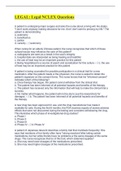 LEGAL-Legal NCLEX Questions