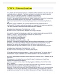 NCLEX&colon; Diabetes Questions x Diabetes Mellitius Questions