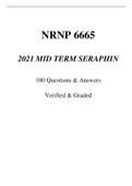 &lpar;NRNP6665&rpar; 2021&sol;2022 MidTerm Seraphin NRNP 6665 100 Questions Answered and Graded 