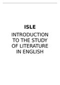 Introduction to the Study of Literature (ISLE)