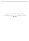 TEST BANK FOR INTRODUCTION TO MANAGERIAL ACCOUNTING FIFTH CANADIAN EDITION