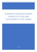 Summary  Interdisciplinary Themes in Food & Sustainability (YSS33806)