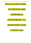 PYC3703 Test bank Question and Answer 12 Chapters of 70&plus; Questions Each Latest 2022