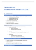 Samenvatting onderwijspsychologie en leerstoornissen 2021-2022 18/20!!