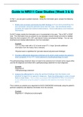 NR511 Case Studies &lpar;Week 3 & 6&rpar; &vert;Guide to NR 511 Case Studies &lpar;Week 3 & 6&rpar;