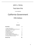 Custom Enrichment Module California Government, Korey - Exam Preparation Test Bank (Downloadable Doc)