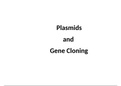 Notes for Plasmids and Gene Cloning