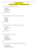 BIOCHEM/MO 301Biochemistry Full Test Bank Chapter 1-19 (Questions and Answers)