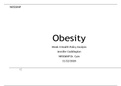 Obesity Week 4 Health Policy Analysis Jennifer Coddington NR506NP Dr. Cain 11/22/2020