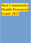 HESI EXIT COMMUNITY HEALTH Proctored Exam-2022