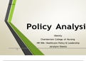 NR 506 NP Week 4 Kaltura Health Policy Analysis