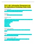WGU 468 - Information Management and the Application of Technology Study Guide &sol; Latest Solution
