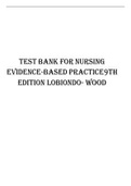 TEST BANK FOR NURSING RESEARCH 9TH EDITION BY LOBIONDO-WOOD