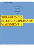 NURS-FPX4010 INTERDISCIPLINARY ASSESMENT 3
