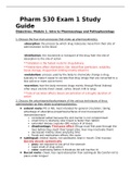 NUR 530&vert;Pharmacology and Pathophysiology&vert; Exam 1 Study Guide&period;&lpar;latest 2022&rpar;
