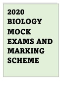 2020 BIOLOGY MOCK EXAMS AND MARKING SCHEME/Highly Graded