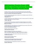 HESI Nutrition Practice Exam&comma; HESI Nutrition&comma; Nutrition Proctored&comma; Nutrition Hesi Prep&comma; Nutrition Practice Exam&lpar; Questions &sol; Answers&rpar;