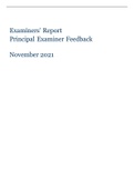 EDEXCEL Examiners’ Report Principal Examiner Feedback November 2021