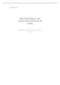 MRL3702-labour law notes/ And Summary of cases