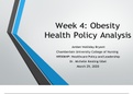 NR506NP&semi; Week 4&colon; Obesity Health Policy Analysis