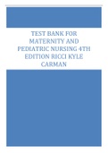 Test Bank For Maternity and Pediatric Nursing 4th Edition Ricci Kyle Carman