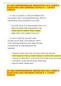 ATI RN COMPREHENSIVE PREDICTOR 2021 FORM A QUSETIONS ANS ANSWERS RATED A + LATEST UPDATE