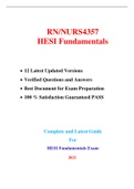 Complete and Latest Guide For RN&sol;NURS4357 HESI Fundamentals Exam