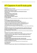 Summary ATI Capstone A and B study guide &lpar;Latest updated fall 2022&rpar; A&plus; help