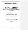 Digital Design&comma; Mano - Downloadable Solutions Manual &lpar;Revised&rpar;