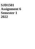 SJD1501 Assignment 6 Semester 1 2022